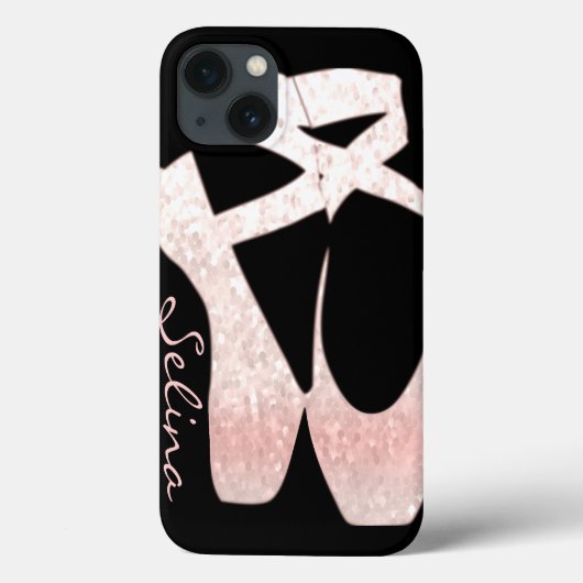 Gepersonaliseerde Zachte Roze Balletschoen voor ve Case-Mate iPhone Case (Achterkant)