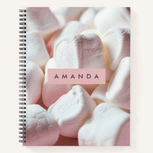 Gepersonaliseerde Zachte Roze Marshmallow Droom Notitieboek