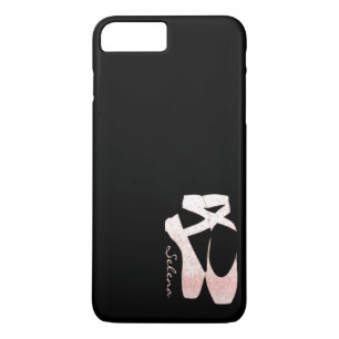 Gepersonaliseerde zachte verloop roze ballet schoe iPhone 8 plus / 7 plus hoesje