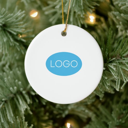 Gepersonaliseerde zakelijke Logo kerst Keramisch Ornament (Boom)