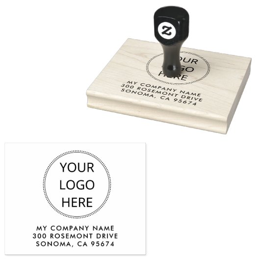 Gepersonaliseerde zakelijke Logo Large Rubberstempel (Gestempeld)