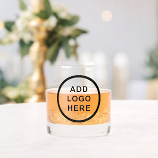 Gepersonaliseerde zakelijke Logo Naam Adres Websit Whisky Glas
