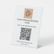 Gepersonaliseerde zakelijke QR-code en Logo-tabelt