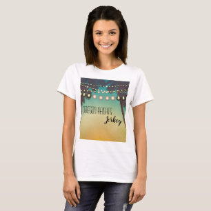 Gepersonaliseerde zakelijke T-shirt Beach Sunset P