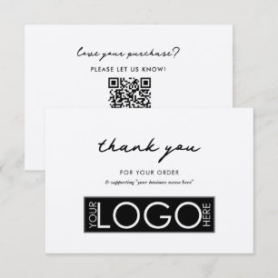 Gepersonaliseerde zaken Dank u Logo Rustic Kraft Bedankkaart