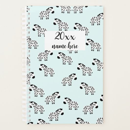 Gepersonaliseerde Zebra Planner (Voorkant)