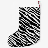 Gepersonaliseerde Zebra Print Kerstkous Kleine Kerstsok (Achterkant)