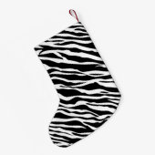 Gepersonaliseerde Zebra Print Kerstkous Kleine Kerstsok (Achterkant (Hangend))