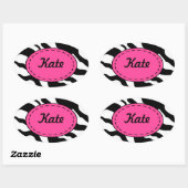 Gepersonaliseerde Zebra Print Stickers (Vel)