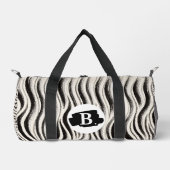 Gepersonaliseerde Zebra Stripe Print Kleine Duffel Plunjezak (Voorkant)