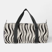 Gepersonaliseerde Zebra Stripe Print Kleine Duffel Plunjezak (Achterkant)
