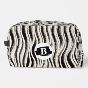 Gepersonaliseerde Zebra Stripe Print Toilettas Toilettasje