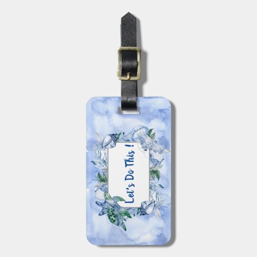 Gepersonaliseerde Zee Life Baggage Bagagelabel (Voorkant verticaal)