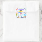 Gepersonaliseerde Zee-riously Fun Ocean Protector  Vierkante Sticker (Tas)