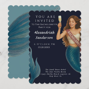 Gepersonaliseerde Zeemeermin Bachelorette Party Ui Kaart