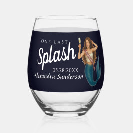 Gepersonaliseerde zeemeermin Bachelorette wijnglas Wijnglas Zonder Voet