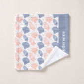 gepersonaliseerde zeeschelp bad handdoek (Wasdoekje)