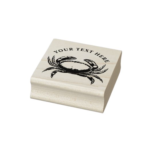 Gepersonaliseerde zeevruchten Krab Rubberstempel (Stempel)