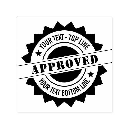 Gepersonaliseerde zegel van goedkeuring Zelfinktst Zelfinktende Stempel (Design)