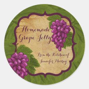 Gepersonaliseerde Zelfgemaakte Grape Jelly Label S