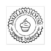 Gepersonaliseerde Zelfgemaakte Logo Custom Zigzag Zelfinktende Stempel (Design)