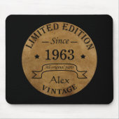 Gepersonaliseerde zestig 60ste verjaardagscadeaus muismat (Voorkant)