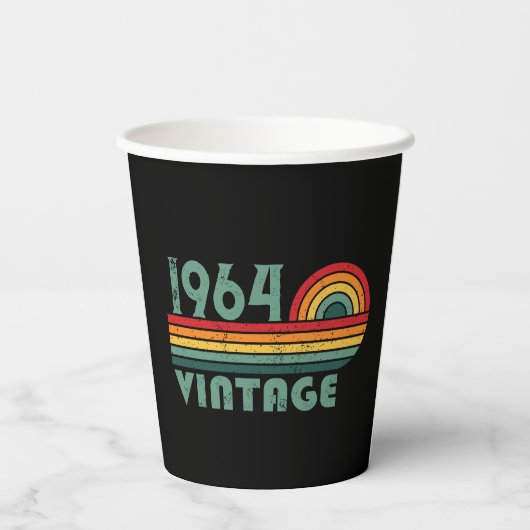 Gepersonaliseerde zestig  60ste verjaardagscadeaus papieren bekers (Achterkant)