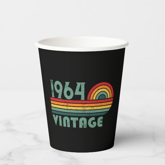 Gepersonaliseerde zestig 60ste verjaardagscadeaus papieren bekers (Voorkant)