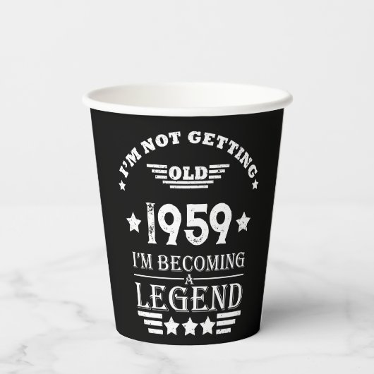 Gepersonaliseerde zestig 60ste verjaardagscadeaus papieren bekers (Achterkant)