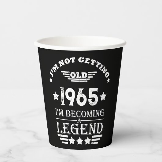 Gepersonaliseerde zestig 60ste verjaardagscadeaus papieren bekers (Voorkant)