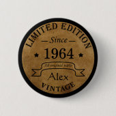 Gepersonaliseerde zestig 60ste verjaardagscadeaus ronde button 5,7 cm (Voorkant)