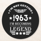 Gepersonaliseerde zestig 60ste verjaardagscadeaus ronde kartonnen onderzetter (Voorkant)