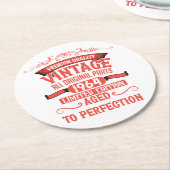 Gepersonaliseerde zestig 60ste verjaardagscadeaus ronde kartonnen onderzetter (Gebogen)