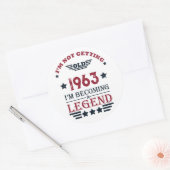 Gepersonaliseerde zestig 60ste verjaardagscadeaus ronde sticker (Envelop)