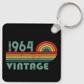 Gepersonaliseerde zestig 60ste verjaardagscadeaus sleutelhanger (Achterkant)