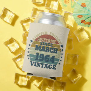 Gepersonaliseerde zestig vintage 60ste verjaardags blikjeskoeler
