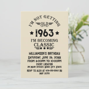 Gepersonaliseerde zestig vintage 60ste verjaardags kaart