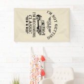 Gepersonaliseerde zestig vintage 60ste verjaardags spandoek (Insitu)