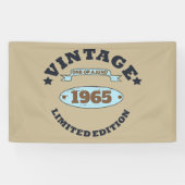 Gepersonaliseerde zestig vintage 60ste verjaardags spandoek (Horizontaal)