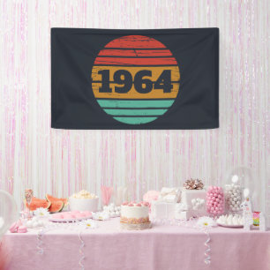 Gepersonaliseerde zestig vintage 60ste verjaardags spandoek