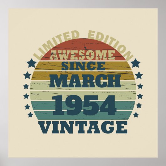 Gepersonaliseerde zeventig vintages 70ste verjaard poster (Voorkant)