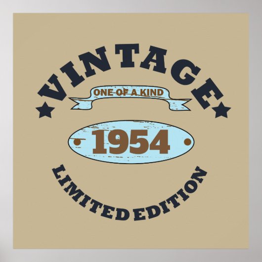 Gepersonaliseerde zeventig vintages 70ste verjaard poster (Voorkant)