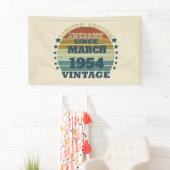Gepersonaliseerde zeventig vintages 70ste verjaard spandoek (Insitu)