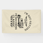 Gepersonaliseerde zeventig vintages 70ste verjaard spandoek (Horizontaal)