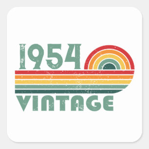 Gepersonaliseerde zeventig vintages 70ste verjaard vierkante sticker
