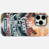 Gepersonaliseerde Zijn genade is voldoende Christe Case-Mate iPhone Case (Achterkant (horizontaal))
