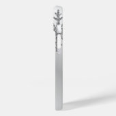 Gepersonaliseerde zilveren glitter sneeuwvlokken o Case-Mate iPhone case (Achterkant / Links)