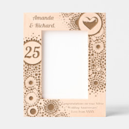 Gepersonaliseerde zilveren jubileum gegraveerde lijstjes