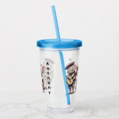 Gepersonaliseerde zingende katten acryl drinkbeker (Links)