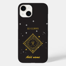 Gepersonaliseerde Zodiac aangepaste naam Taurus Case-Mate iPhone 14 Hoesje